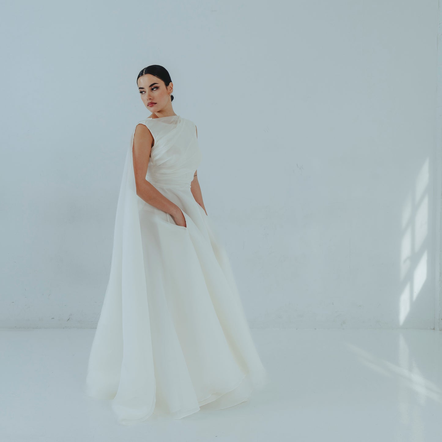 CIELO Convertible Silk Organza Wedding Gown