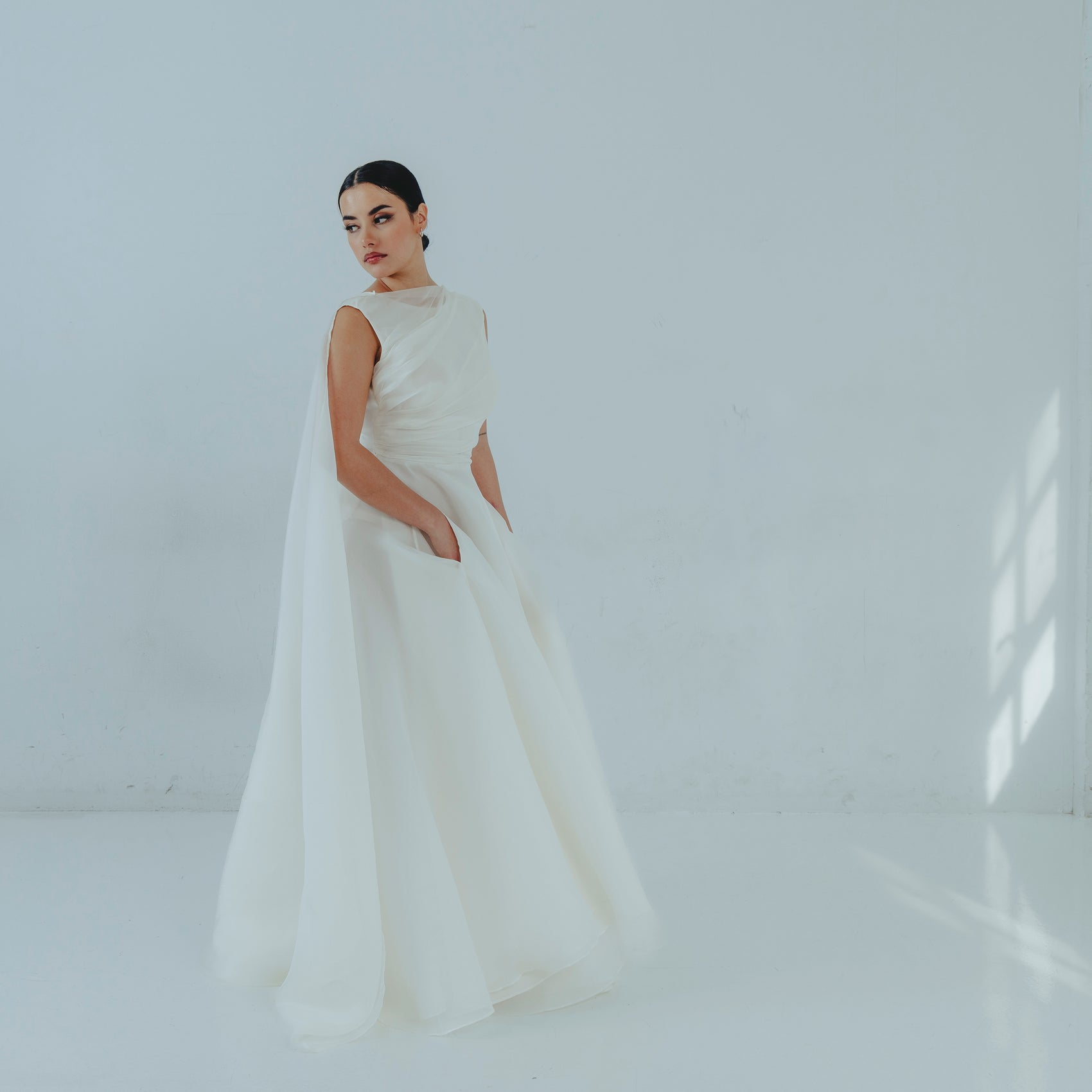 CIELO Convertible Silk Organza Wedding Gown