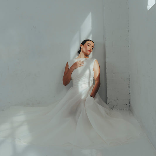 CIELO Convertible Silk Organza Wedding Gown