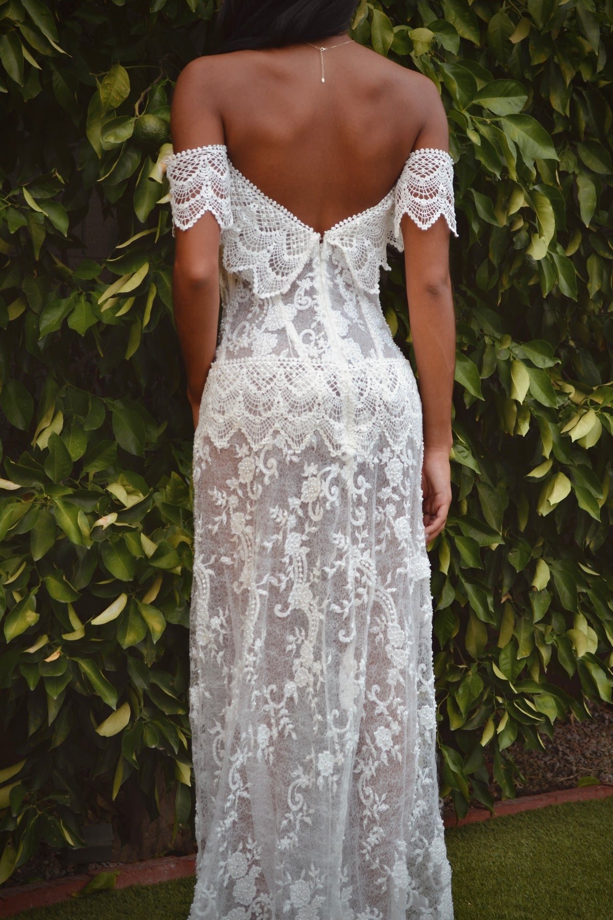 Alma Floor length off the shoulder dress