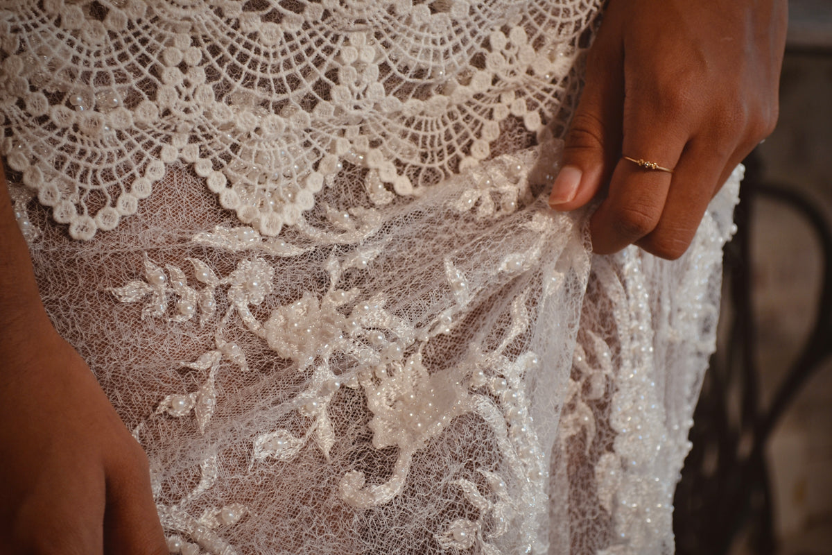 Alma Floor length off the shoulder dress